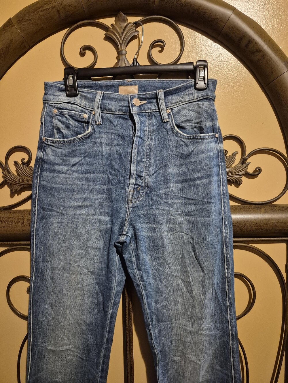 Mother Jeans High Waisted Double Hiker Skimp In Love Bombs 27 - Picture 5 of 11